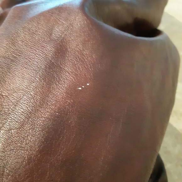 1X MBLM Faux Leather Collarless Ruched Jacket - Picture 14 of 16